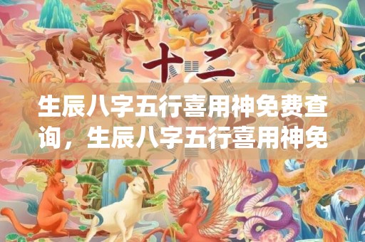 生辰八字五行喜用神免费查询，生辰八字五行喜用神免费查询天玄网(生辰八字喜什么五行怎么算)