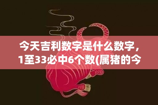 今天吉利数字是什么数字，1至33必中6个数(属猪的今天吉利数字)