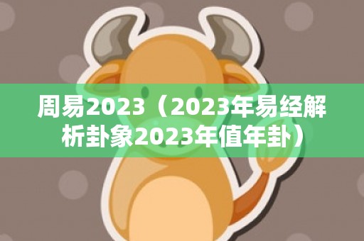 周易2023（2023年易经解析卦象2023年值年卦）