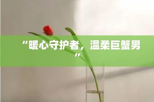 “暖心守护者，温柔巨蟹男”