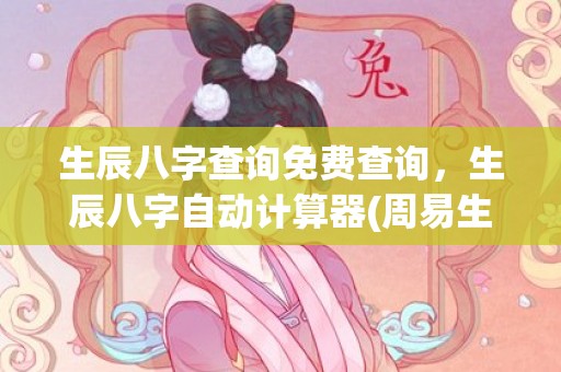 生辰八字查询免费查询，生辰八字自动计算器(周易生辰八字查询免费)