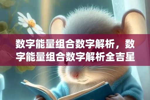 数字能量组合数字解析，数字能量组合数字解析全吉星好(数字能量组合数字解析图)