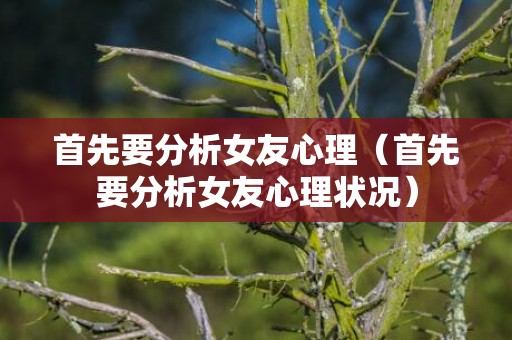 首先要分析女友心理（首先要分析女友心理状况）