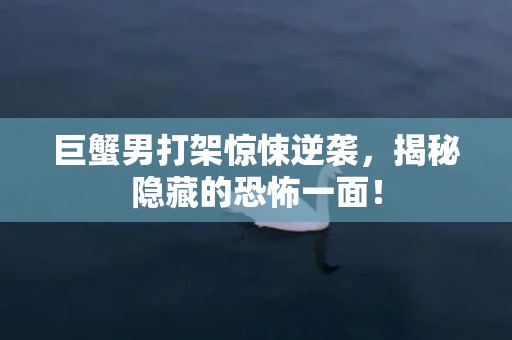 巨蟹男打架惊悚逆袭，揭秘隐藏的恐怖一面！