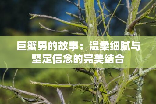 巨蟹男的故事：温柔细腻与坚定信念的完美结合