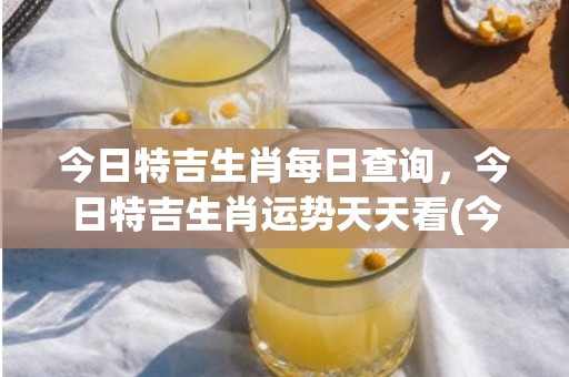 今日特吉生肖每日查询，今日特吉生肖运势天天看(今日特吉生肖每日查询吉凶)