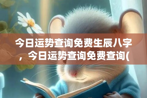 今日运势查询免费生辰八字，今日运势查询免费查询(今日运势查询免费)