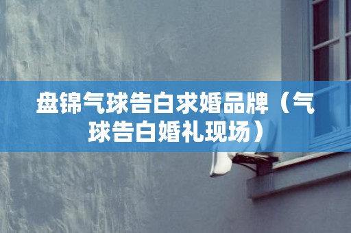 盘锦气球告白求婚品牌（气球告白婚礼现场）