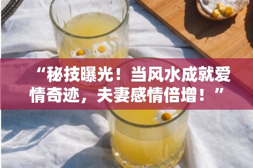 “秘技曝光！当风水成就爱情奇迹，夫妻感情倍增！”