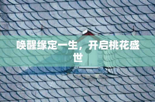 唤醒缘定一生，开启桃花盛世