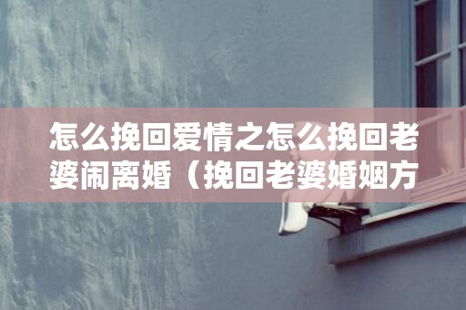 怎么挽回爱情之怎么挽回老婆闹离婚（挽回老婆婚姻方法）