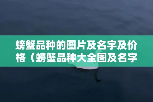 螃蟹品种的图片及名字及价格（螃蟹品种大全图及名字螃蟹品种大全图及名字介绍）