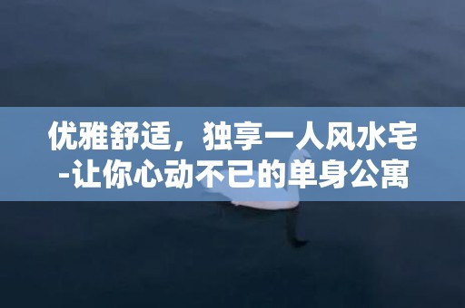 优雅舒适，独享一人风水宅-让你心动不已的单身公寓！