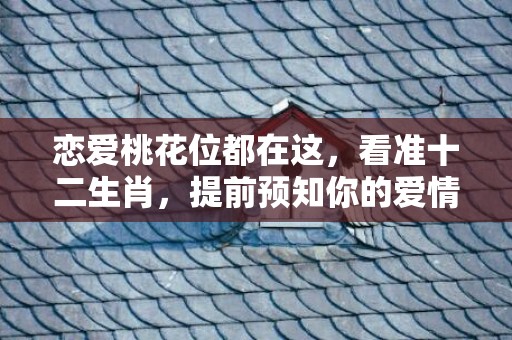 恋爱桃花位都在这，看准十二生肖，提前预知你的爱情来临！