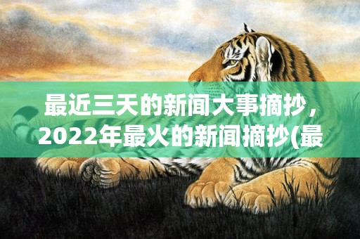 最近三天的新闻大事摘抄，2022年最火的新闻摘抄(最近三天的新闻大事30字)