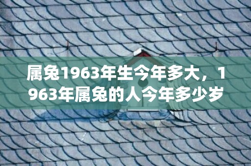 属兔1963年生今年多大，1963年属兔的人今年多少岁(1963年属兔女60岁命运如何)