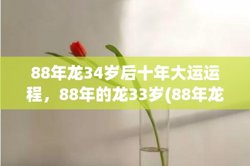 88年龙34岁后十年大运运程，88年的龙33岁(88年龙34岁后是什么命)