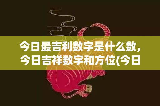 今日最吉利数字是什么数，今日吉祥数字和方位(今日吉利生肖和数字)