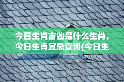 今日生肖吉凶是什么生肖，今日生肖宜忌查询(今日生肖运吉凶查询)