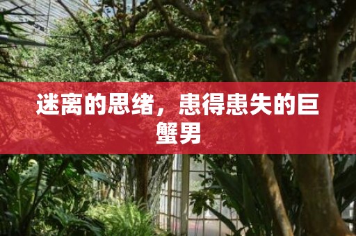 迷离的思绪，患得患失的巨蟹男