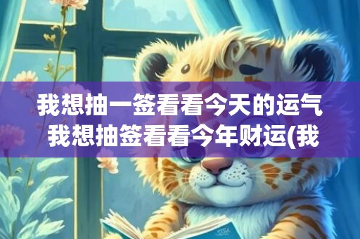 我想抽一签看看今天的运气 我想抽签看看今年财运(我想抽一签看看今年有没有发财的机会)