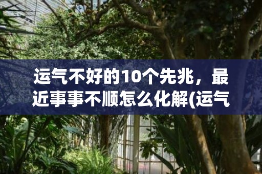 运气不好的10个先兆，最近事事不顺怎么化解(运气不好的10个先兆)