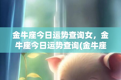 金牛座今日运势查询女，金牛座今日运势查询(金牛座今日运势查询第一星座网)
