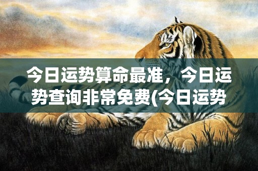 今日运势算命最准，今日运势查询非常免费(今日运势塔罗牌)