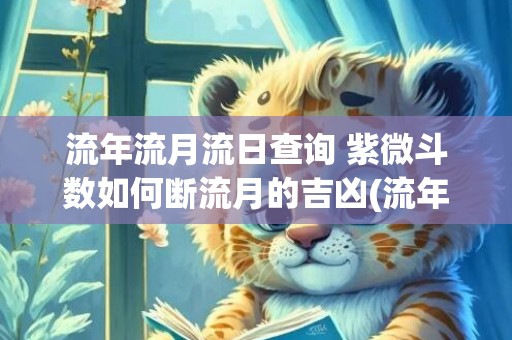 流年流月流日查询 紫微斗数如何断流月的吉凶(流年流月流日查询软件)