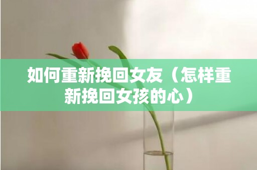 如何重新挽回女友（怎样重新挽回女孩的心）