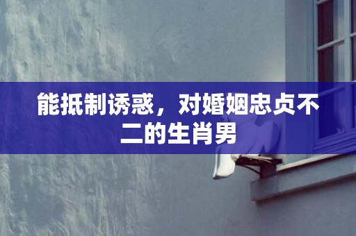 能抵制诱惑，对婚姻忠贞不二的生肖男