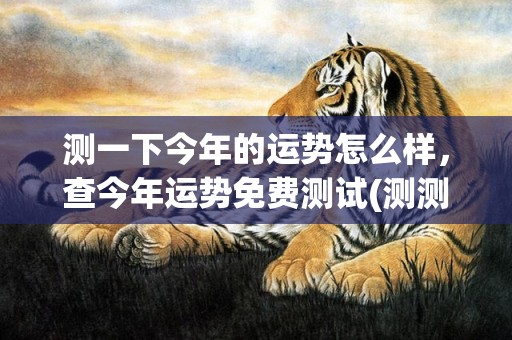 测一下今年的运势怎么样，查今年运势免费测试(测测今年运势算命)