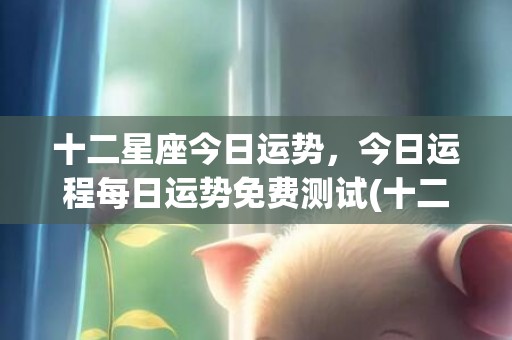 十二星座今日运势，今日运程每日运势免费测试(十二星座今日运势第一星座网)