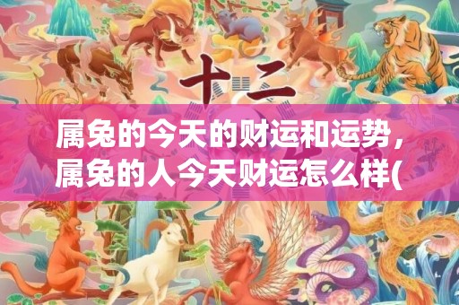 属兔的今天的财运和运势，属兔的人今天财运怎么样(属兔的今天的财运好不好)