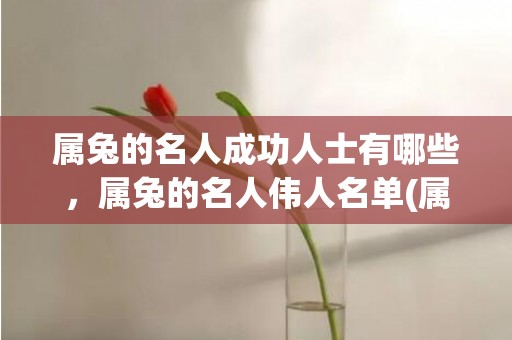 属兔的名人成功人士有哪些，属兔的名人伟人名单(属兔的名人成功人士后半年出生的)