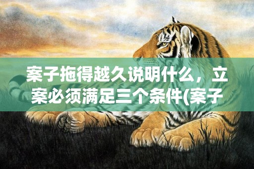 案子拖得越久说明什么，立案必须满足三个条件(案子拖得越久说明什么)