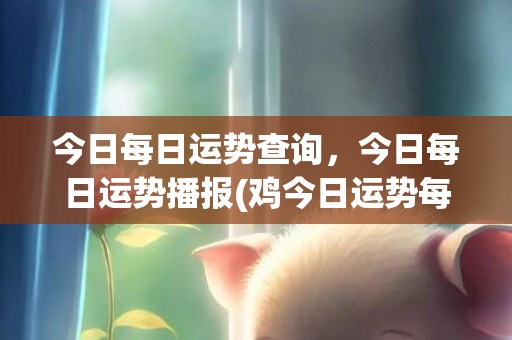 今日每日运势查询，今日每日运势播报(鸡今日运势每日运势查询)