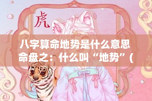 八字算命地势是什么意思 命盘之：什么叫“地势”(八字算命婚姻免费测试)