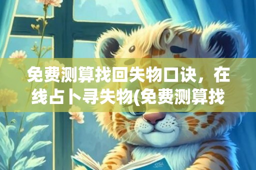 免费测算找回失物口诀，在线占卜寻失物(免费测算找回失物准吗)
