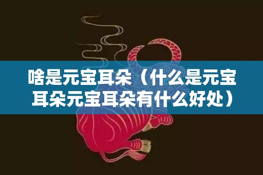 啥是元宝耳朵（什么是元宝耳朵元宝耳朵有什么好处）