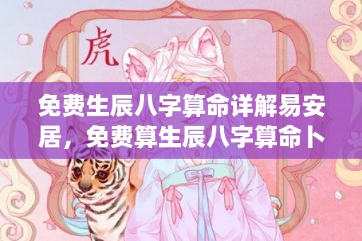 免费生辰八字算命详解易安居，免费算生辰八字算命卜易(三藏免费生辰八字算命)