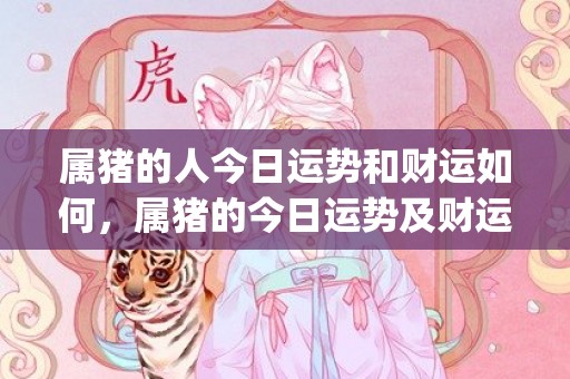 属猪的人今日运势和财运如何，属猪的今日运势及财运(属猪的人今日运势怎么样)