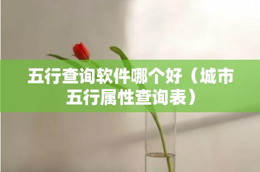五行查询软件哪个好（城市五行属性查询表）