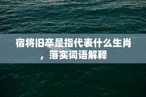 宿将旧卒是指代表什么生肖，落实词语解释