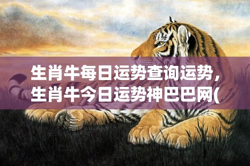 生肖牛每日运势查询运势，生肖牛今日运势神巴巴网(水墨先生生肖每日运势查鸡)