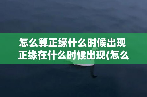 怎么算正缘什么时候出现 正缘在什么时候出现(怎么算两个人是不是正缘)