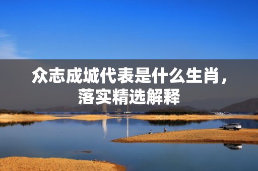 众志成城代表是什么生肖，落实精选解释