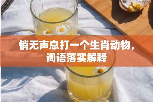 悄无声息打一个生肖动物，词语落实解释