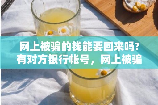 网上被骗的钱能要回来吗?有对方银行帐号，网上被骗的钱能要回来吗去哪报警