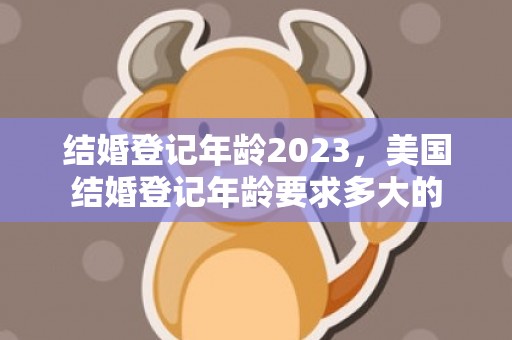 结婚登记年龄2023，美国结婚登记年龄要求多大的